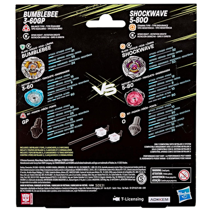 Bumblebee VS Shockwave Collab Beyblade Transfomers