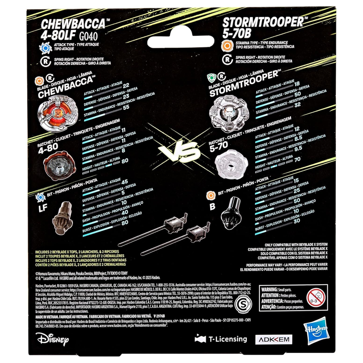 Chewbacca vs Stormtrooper Beyblade X Collab