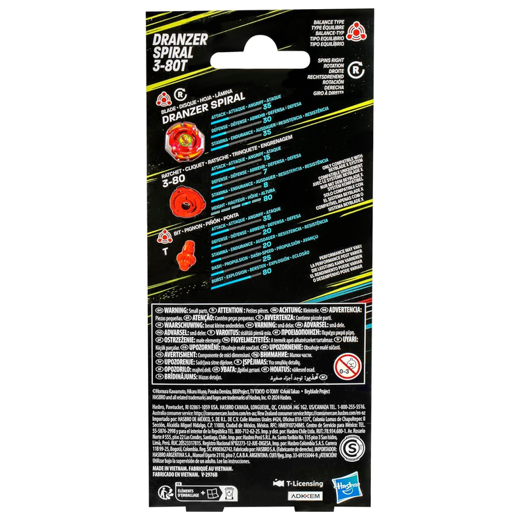 Hasbro Beyblade X Red Dranzer Spiral 3-80T