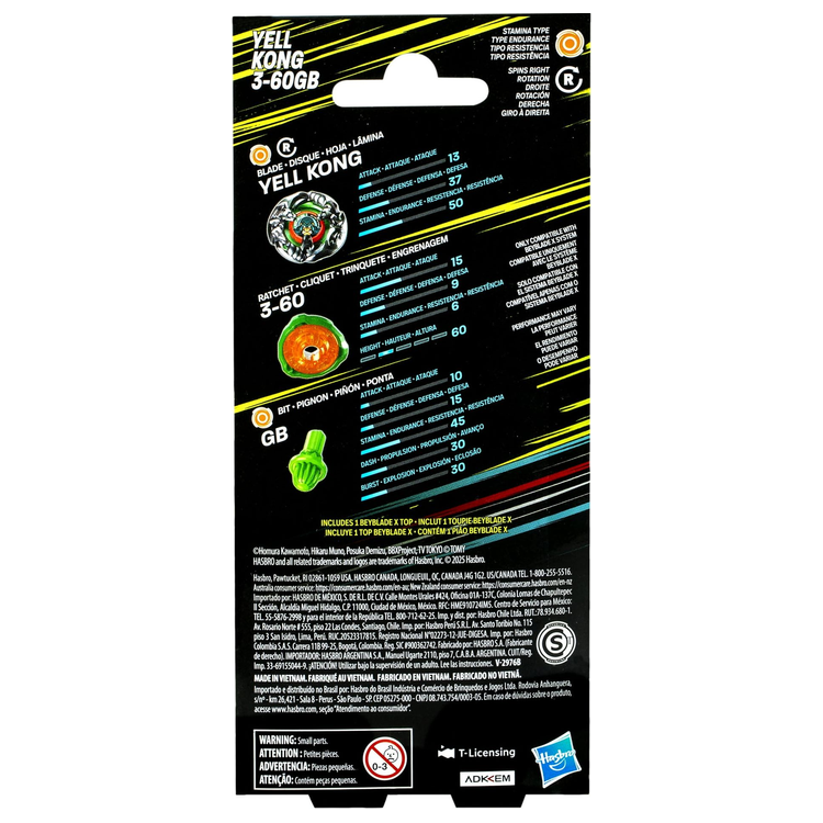 Yell Kong 3-60GB Beyblade Booster